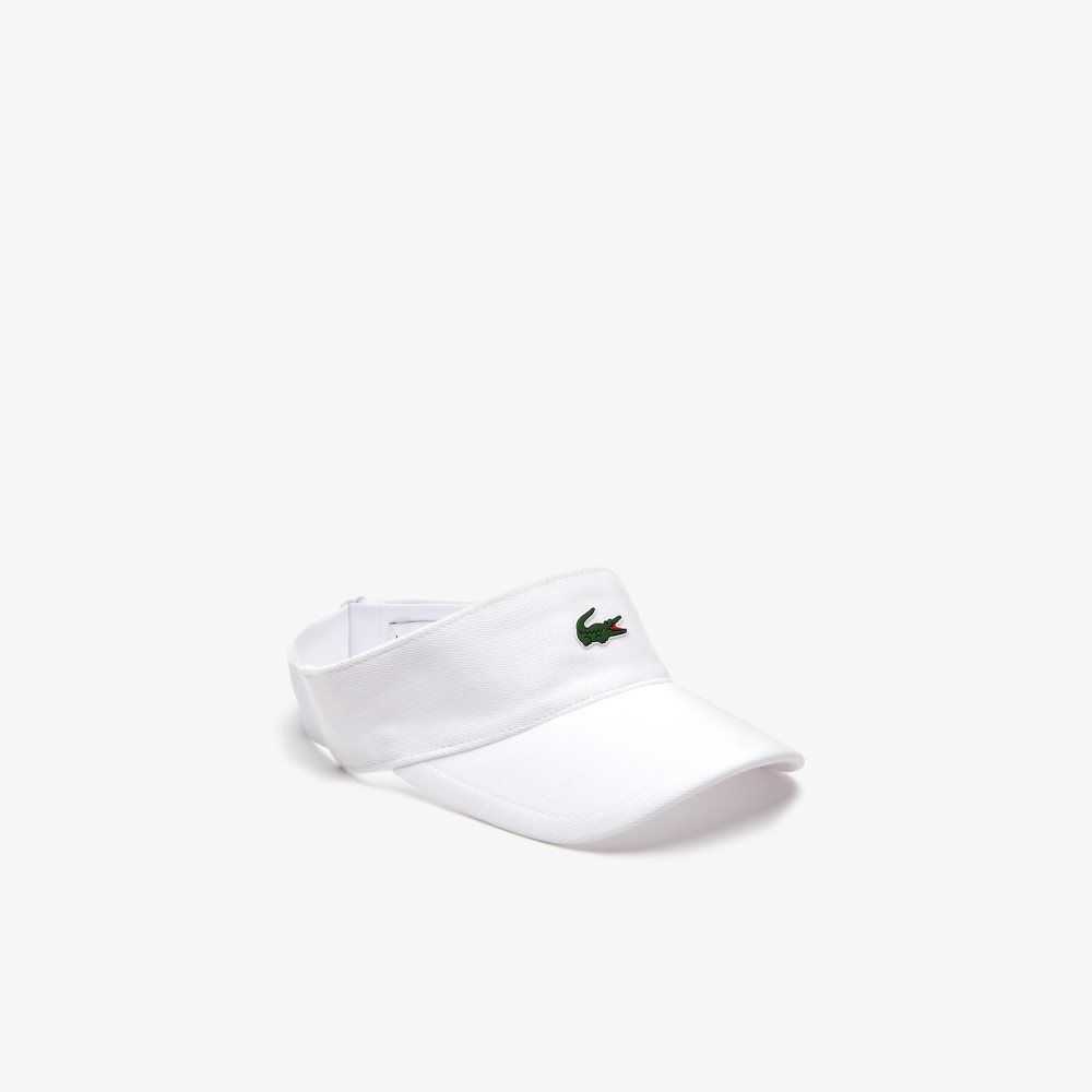 Lacoste SPORT Pique And Fleece Tennis Visor Vita | JPRBD-3892