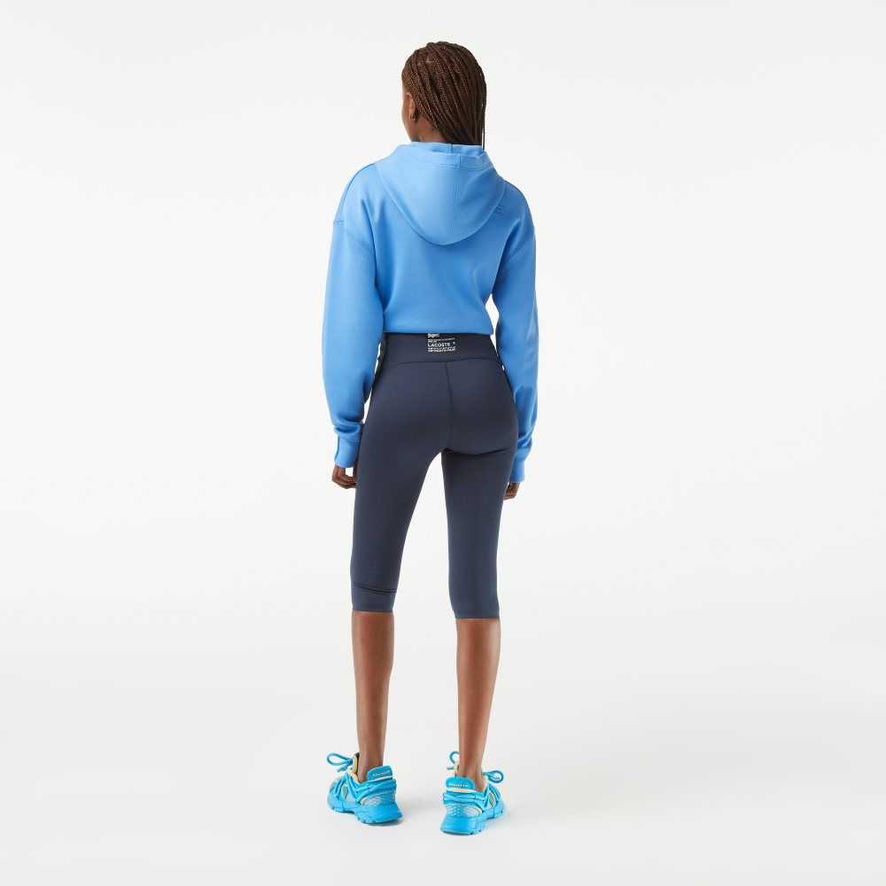 Lacoste SPORT Plain Cropped Leggings Blå | ULDPI-6082