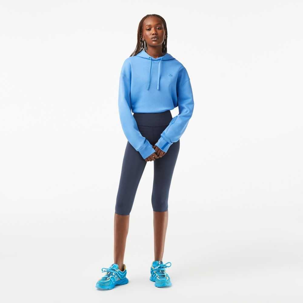 Lacoste SPORT Plain Cropped Leggings Blå | ULDPI-6082