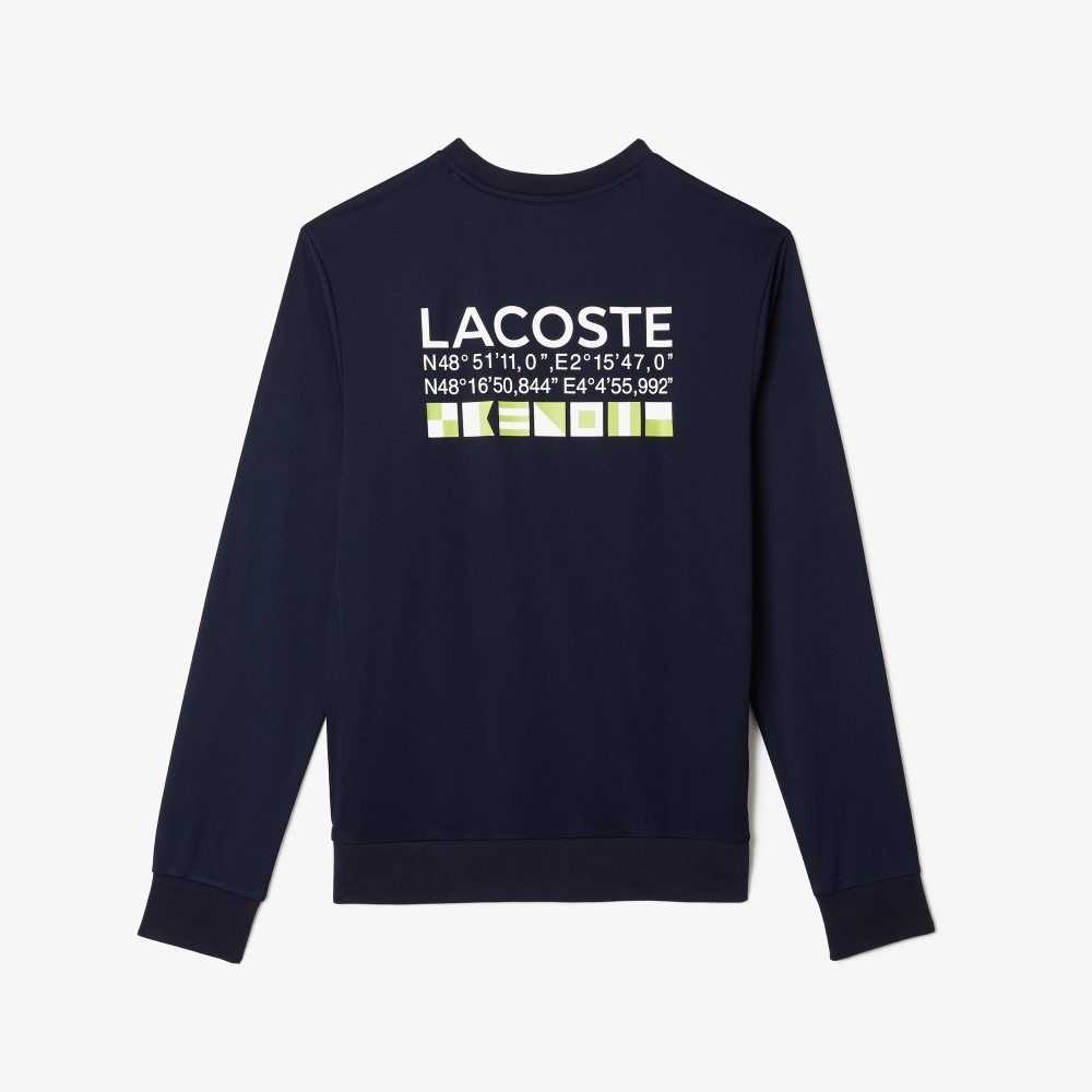 Lacoste SPORT Printed Tennis Marinblå Blå | BVUCD-1482