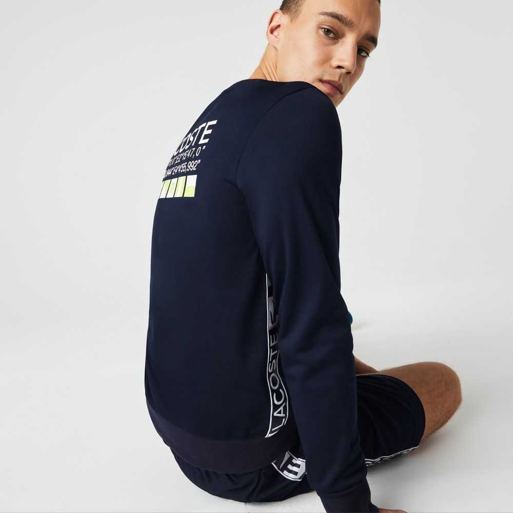 Lacoste SPORT Printed Tennis Marinblå Blå | BVUCD-1482