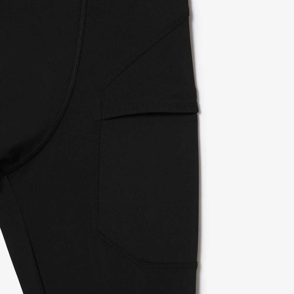 Lacoste SPORT Recycled Polyester Leggings Svarta | XIQFW-1260