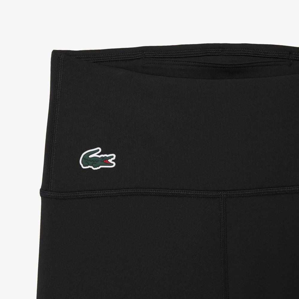 Lacoste SPORT Recycled Polyester Sculpting Leggings Svarta | QVBUG-3972