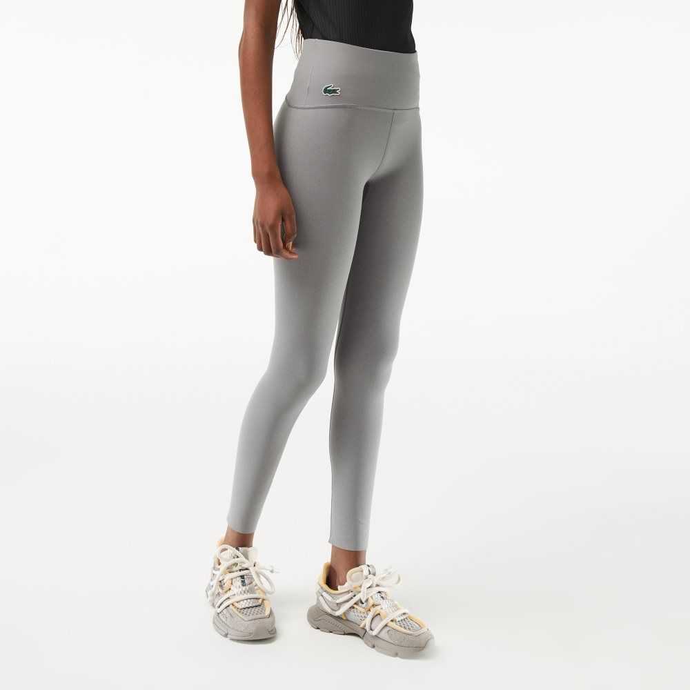 Lacoste SPORT Recycled Polyester Sculpting Leggings Grå | WFBRD-0683