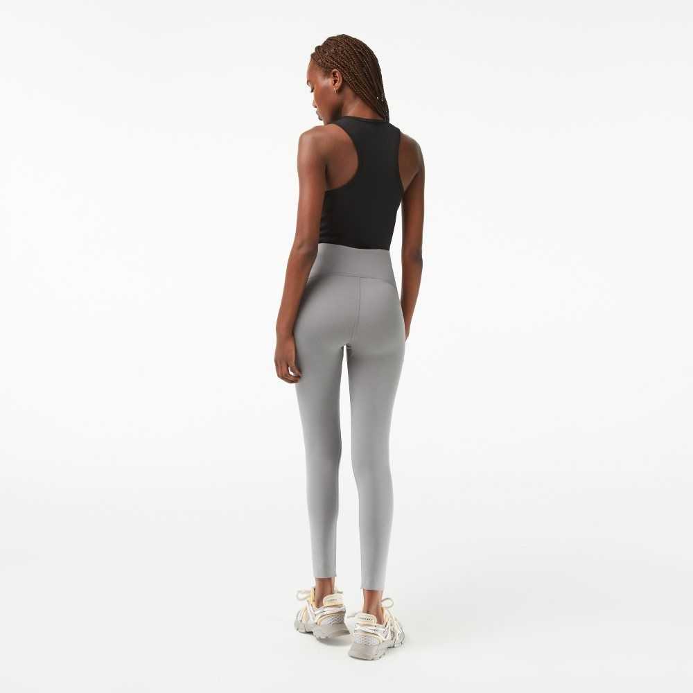 Lacoste SPORT Recycled Polyester Sculpting Leggings Grå | WFBRD-0683