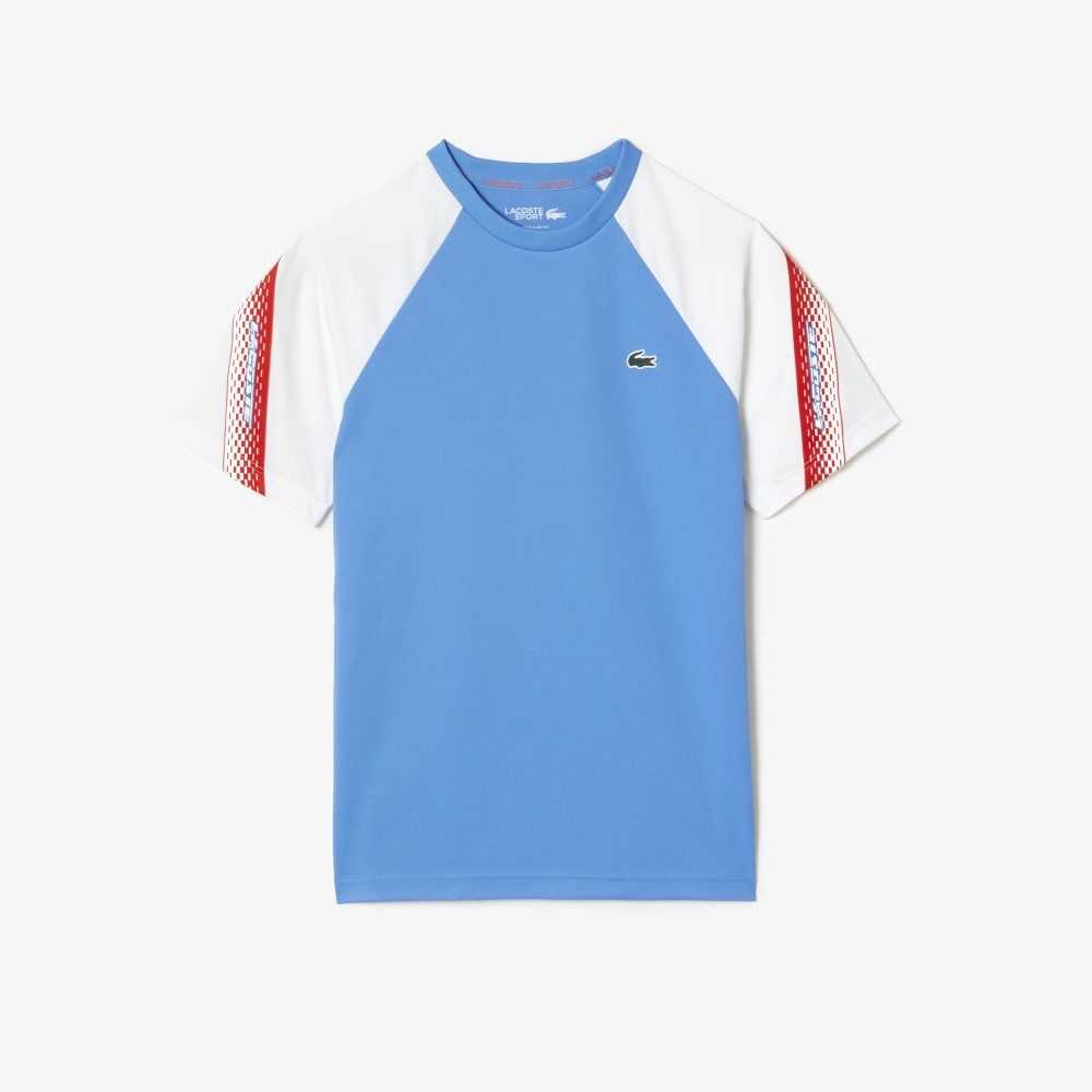 Lacoste SPORT Regular Fit Logo Stripe Blå Vita | JPBCM-9083