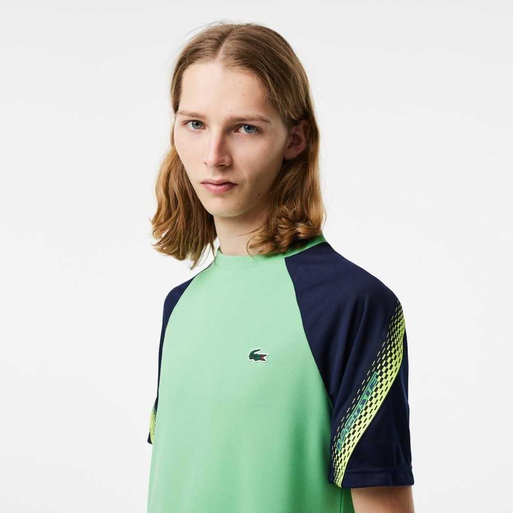 Lacoste SPORT Regular Fit Logo Stripe Gröna Marinblå Blå | WFPXZ-5706