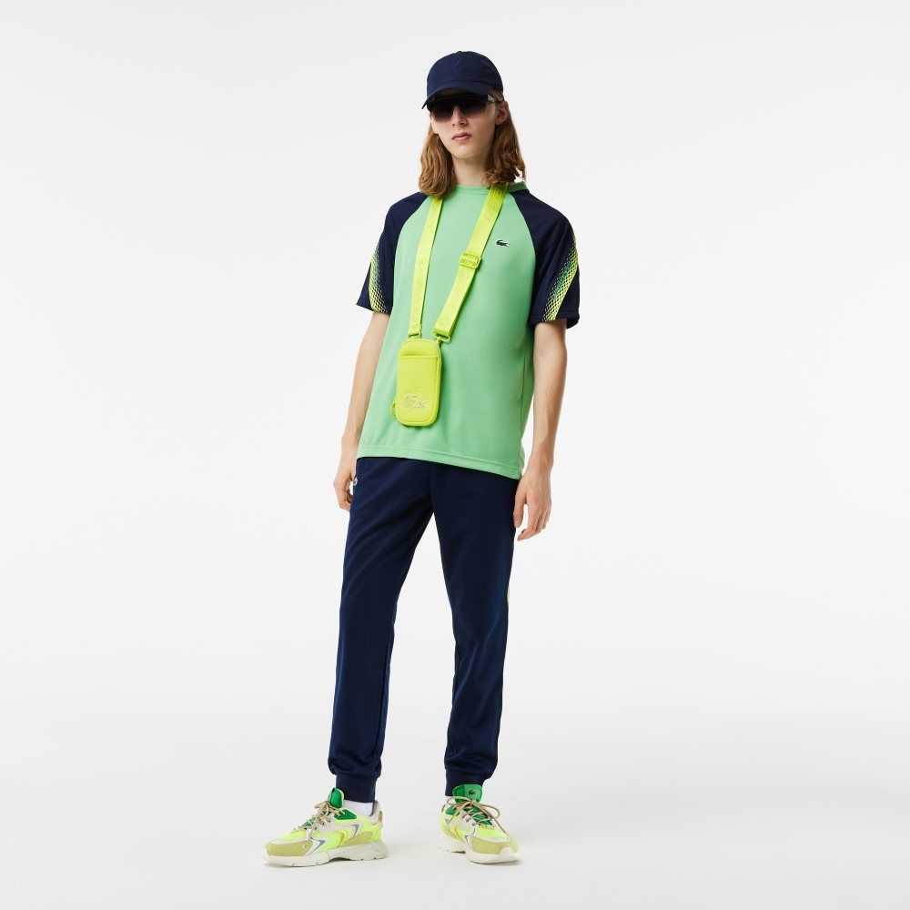 Lacoste SPORT Regular Fit Logo Stripe Gröna Marinblå Blå | WFPXZ-5706