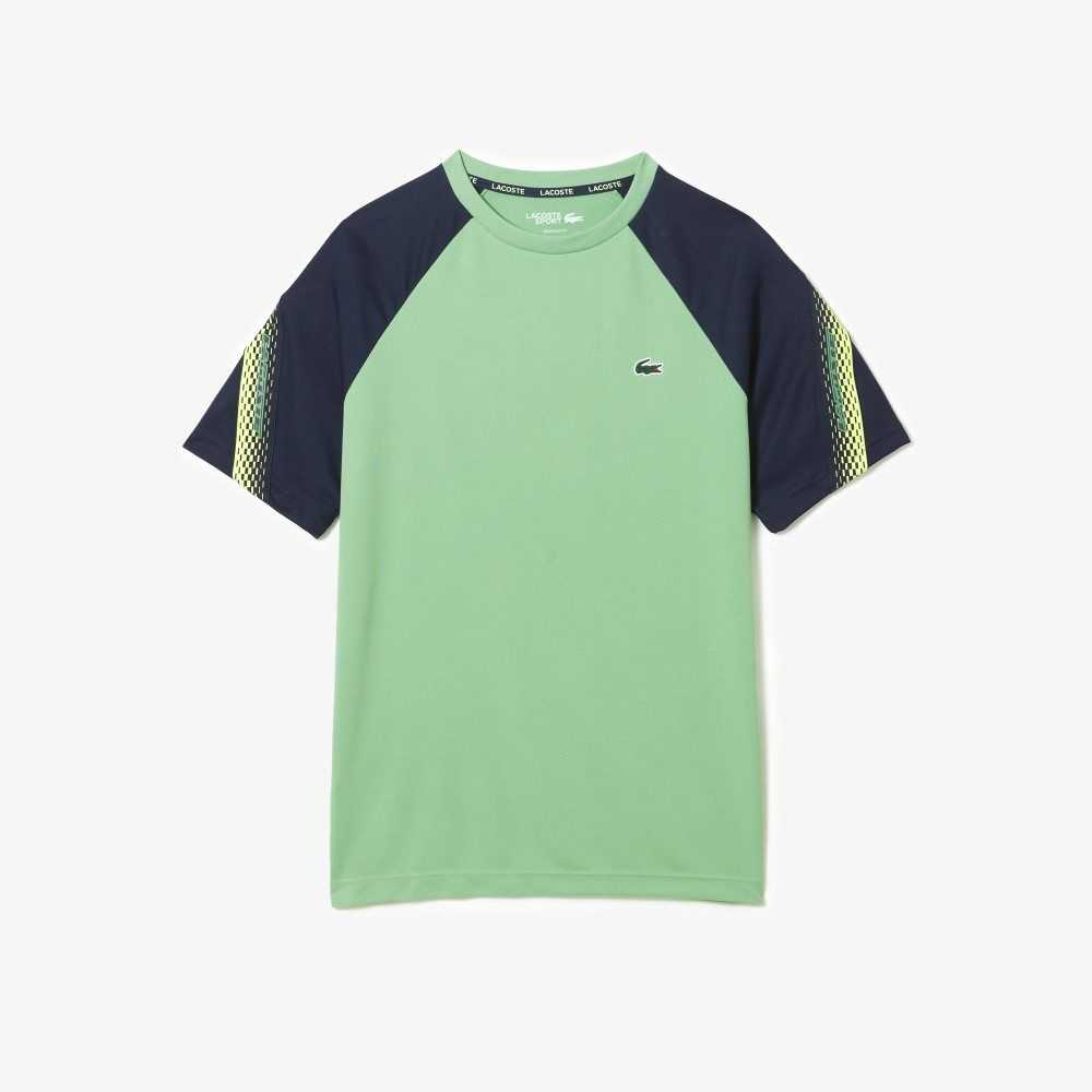 Lacoste SPORT Regular Fit Logo Stripe Gröna Marinblå Blå | WFPXZ-5706