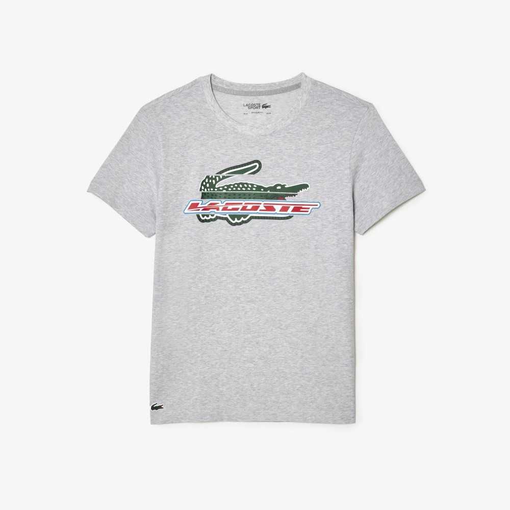 Lacoste SPORT Regular Fit Organic Bomull Grå | KNUQF-5642