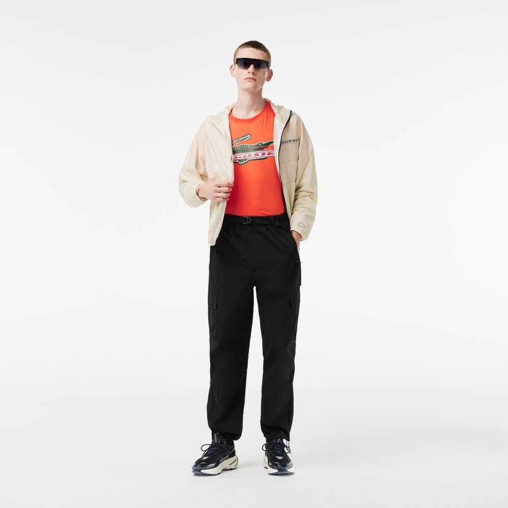 Lacoste SPORT Regular Fit Organic Bomull Orange | KWYOZ-0421