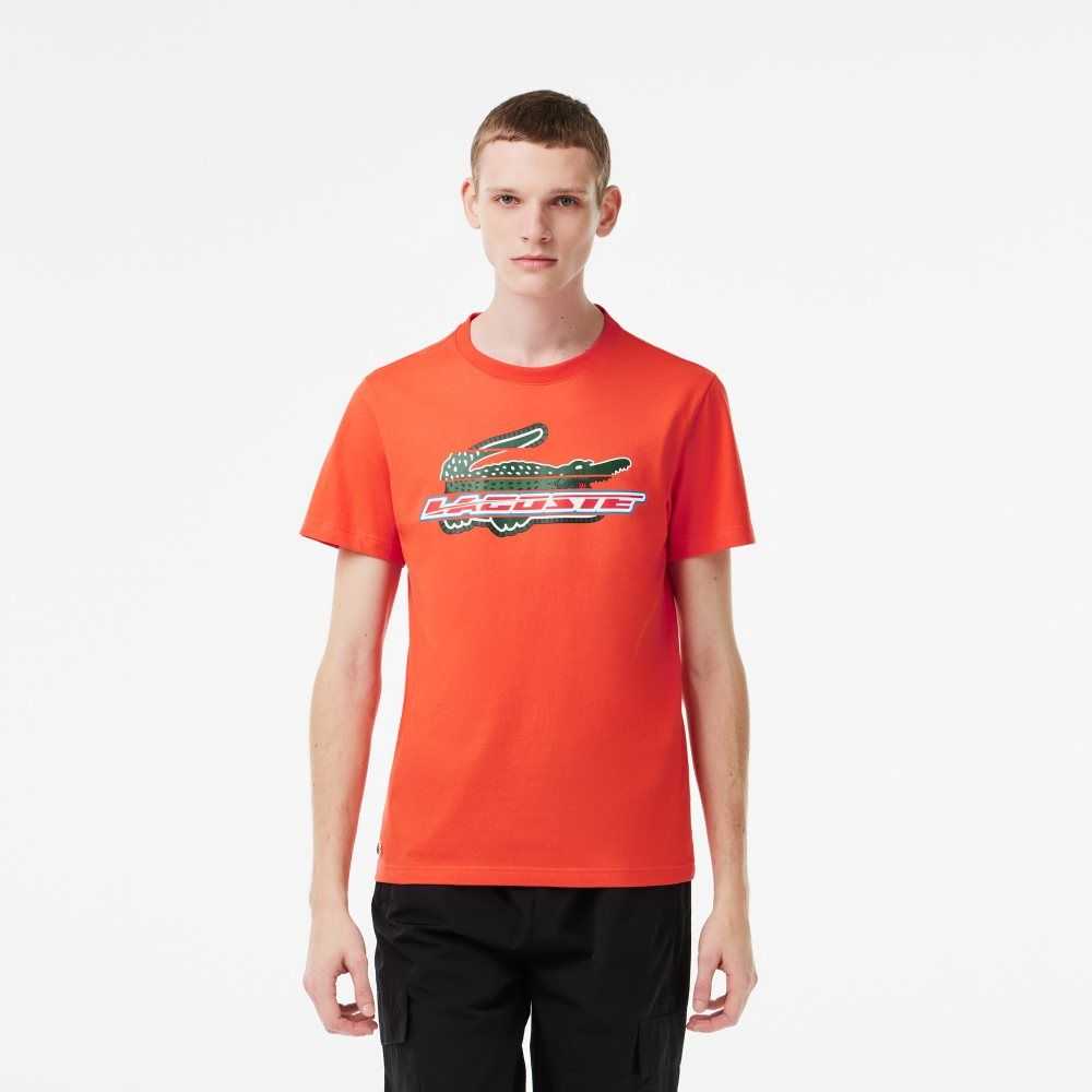 Lacoste SPORT Regular Fit Organic Bomull Orange | KWYOZ-0421