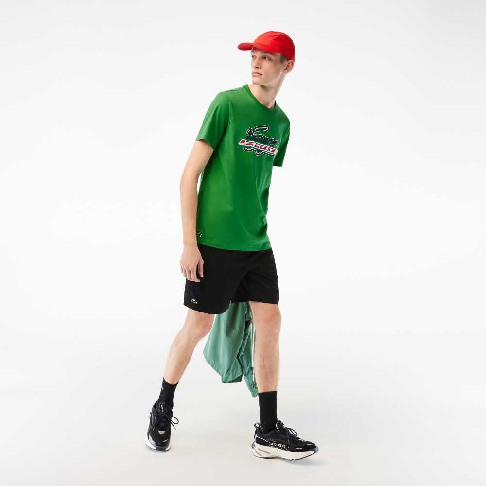 Lacoste SPORT Regular Fit Organic Bomull Gröna | NCFSU-6509