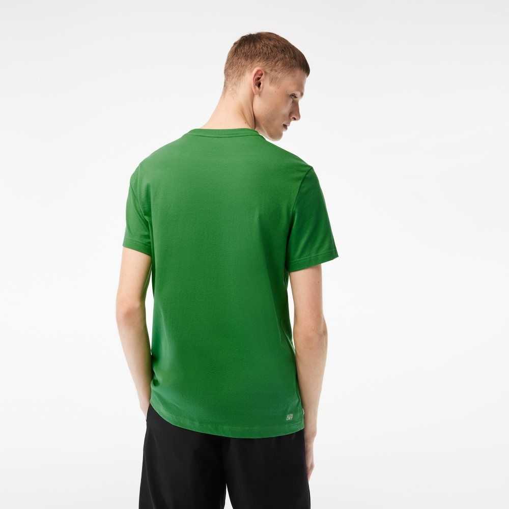 Lacoste SPORT Regular Fit Organic Bomull Gröna | NCFSU-6509