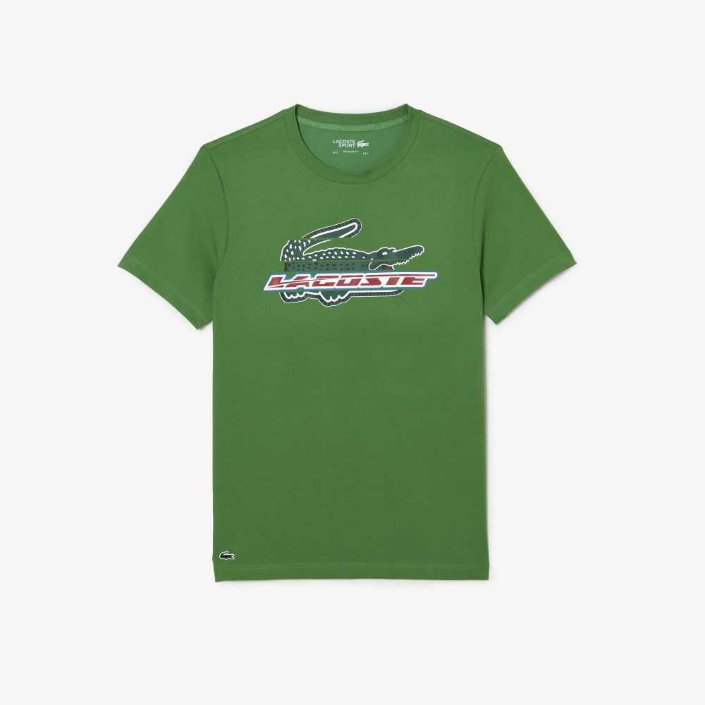 Lacoste SPORT Regular Fit Organic Bomull Gröna | NCFSU-6509