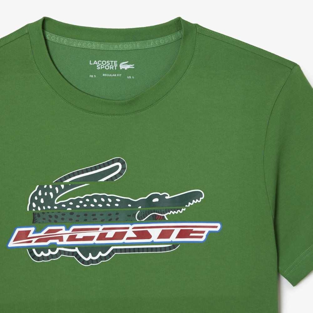 Lacoste SPORT Regular Fit Organic Bomull Gröna | NCFSU-6509