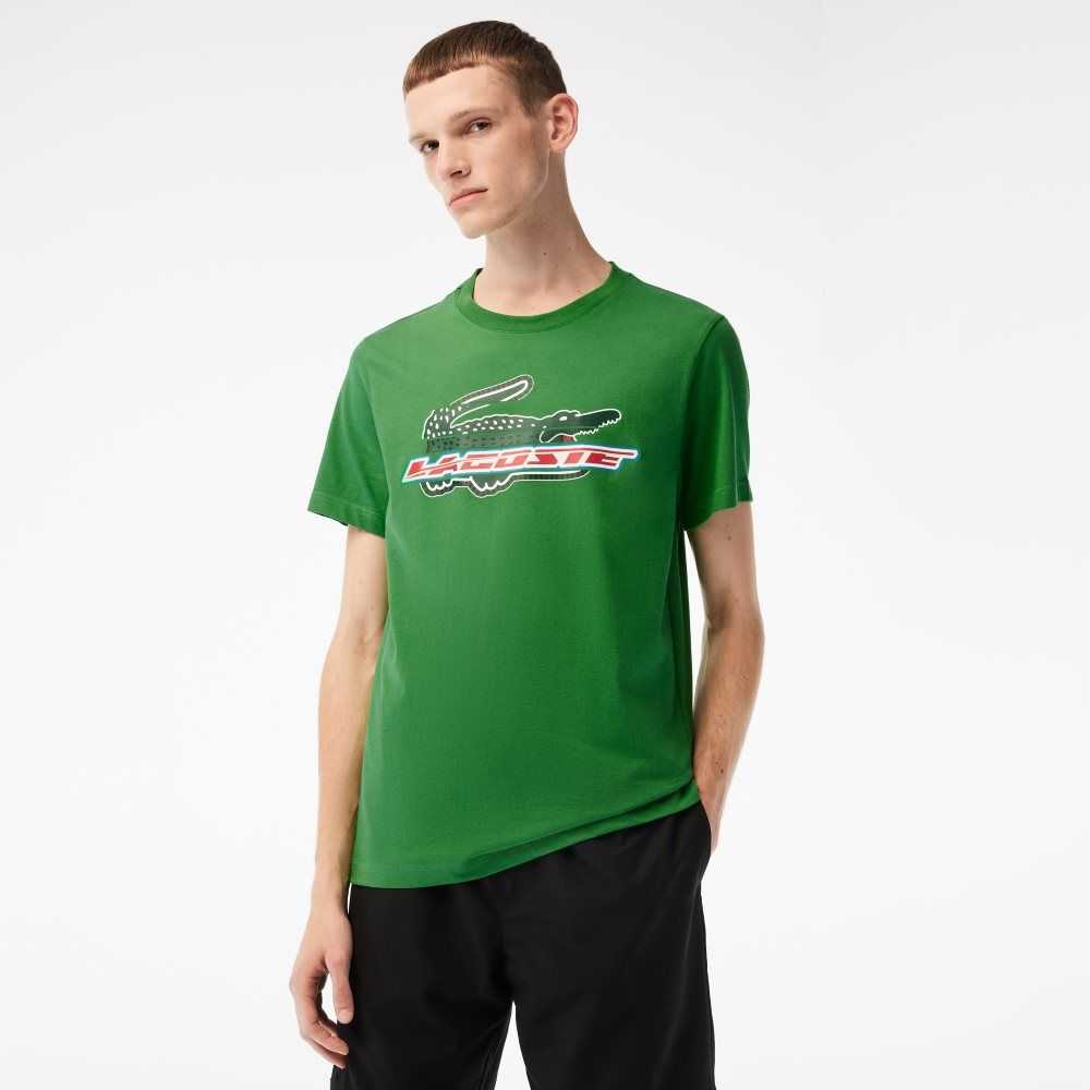 Lacoste SPORT Regular Fit Organic Bomull Gröna | NCFSU-6509