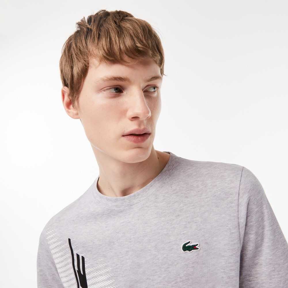 Lacoste SPORT Regular Fit with Contrast Branding Grå | TIOPV-6427