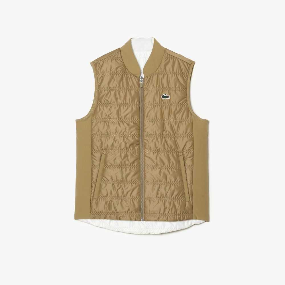 Lacoste SPORT Reversible Golf Vest Beige Vita | IAMWQ-3418