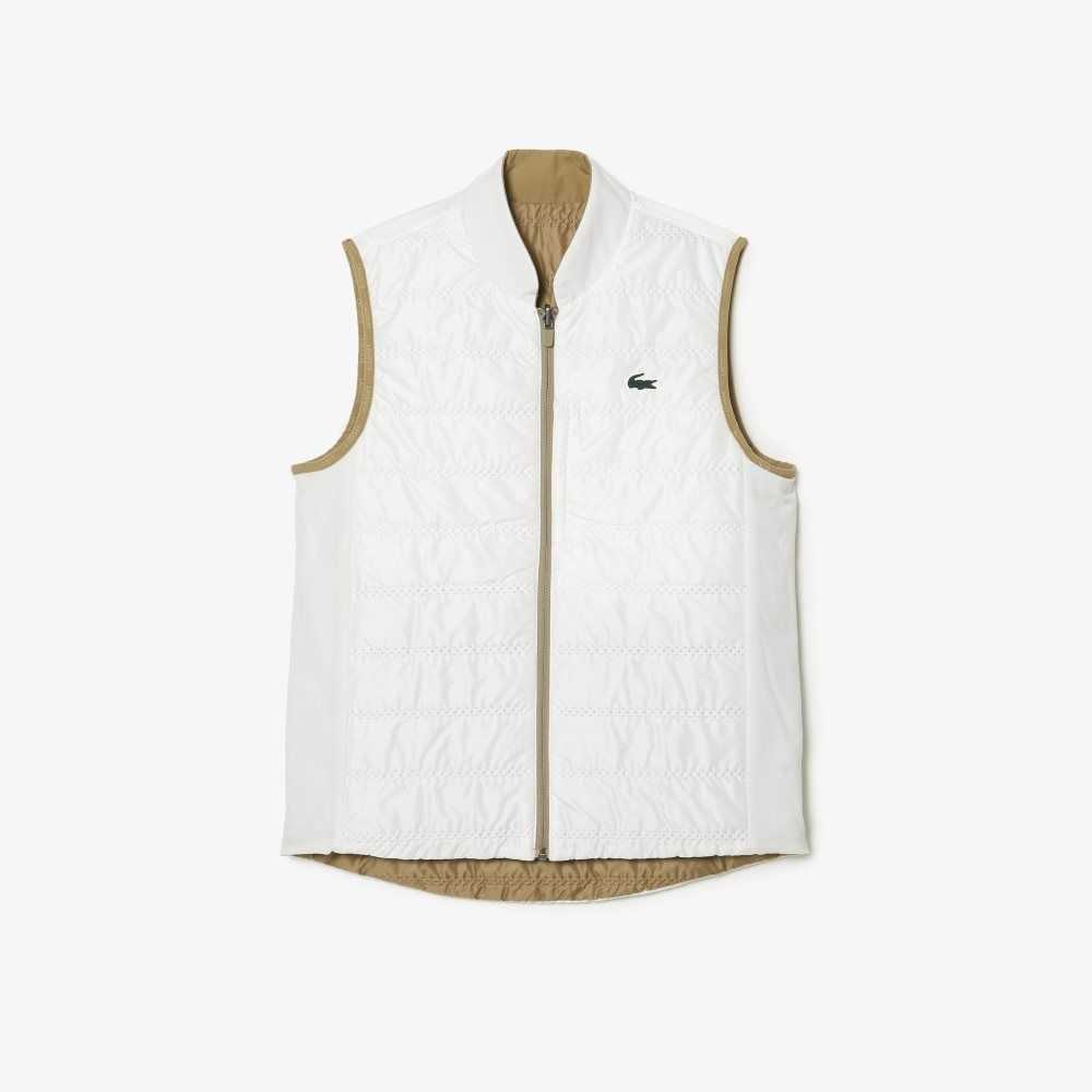 Lacoste SPORT Reversible Golf Vest Beige Vita | IAMWQ-3418