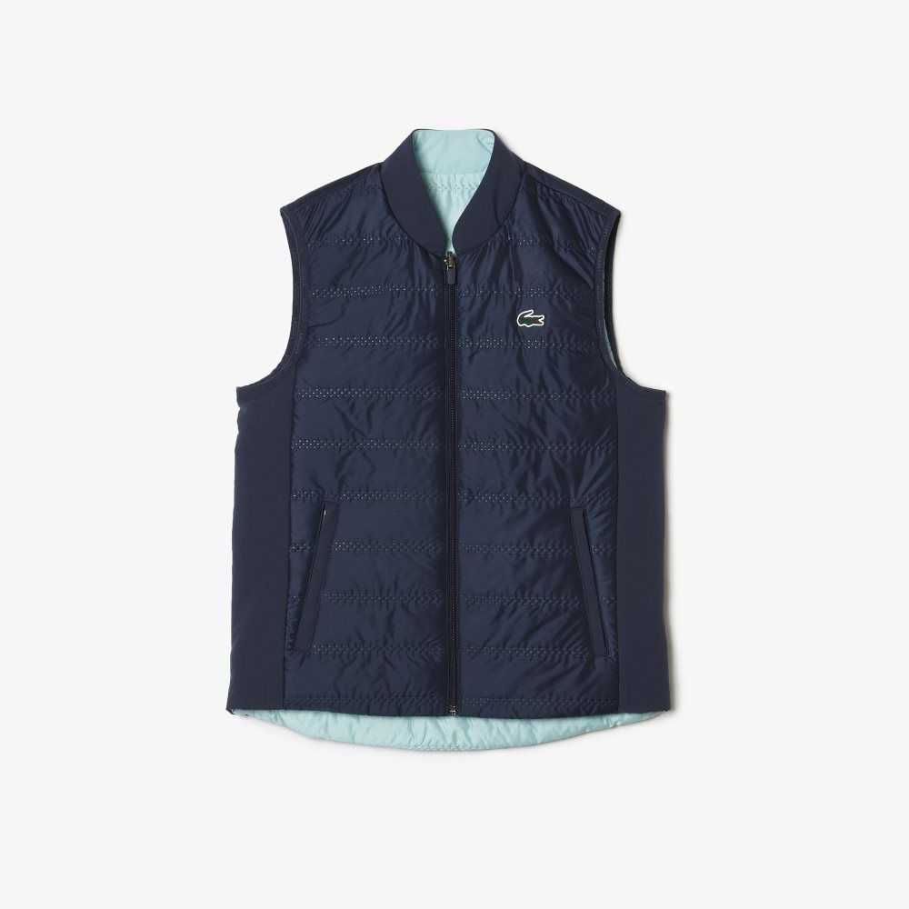 Lacoste SPORT Reversible Golf Vest Blå Ljusgröna | LDOTK-9123