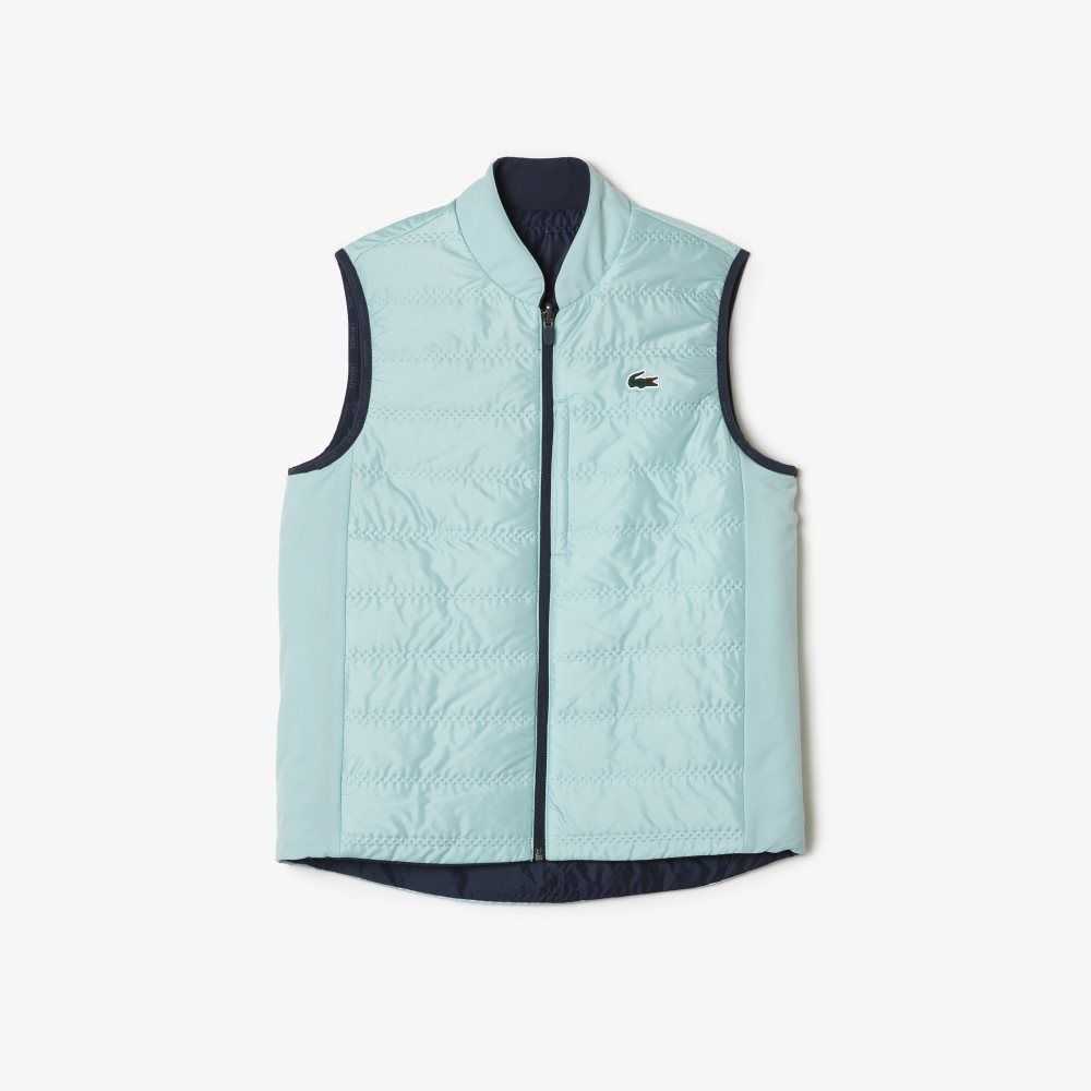 Lacoste SPORT Reversible Golf Vest Blå Ljusgröna | LDOTK-9123