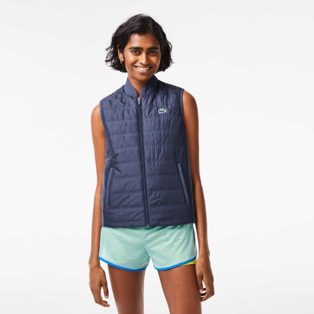 Lacoste SPORT Reversible Golf Vest Blå Ljusgröna | LDOTK-9123