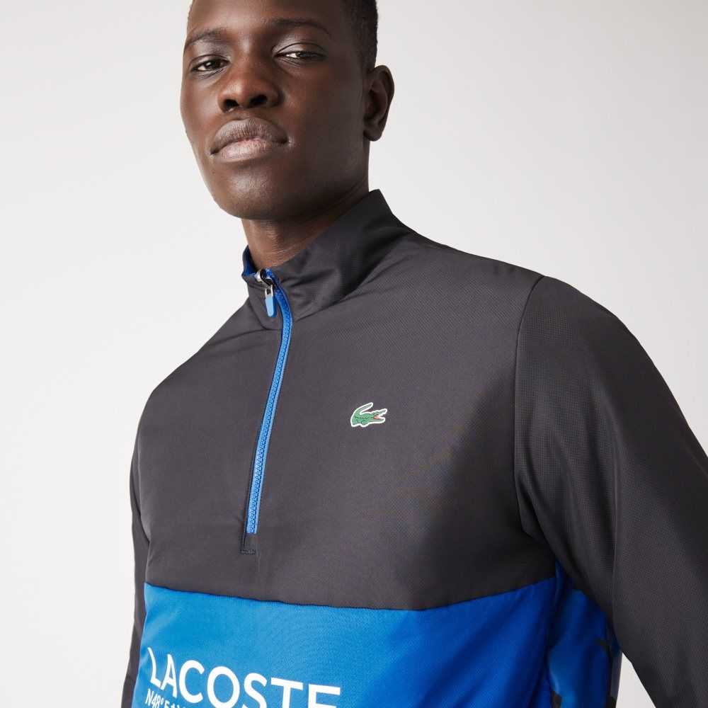 Lacoste SPORT Reversible Vatten-Repellent Tennis Blå Vita Svarta Blå | LRAGO-6432