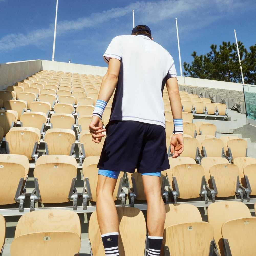 Lacoste SPORT Roland Garros Andas Light Marinblå Blå Blå Vita | NOMST-5924