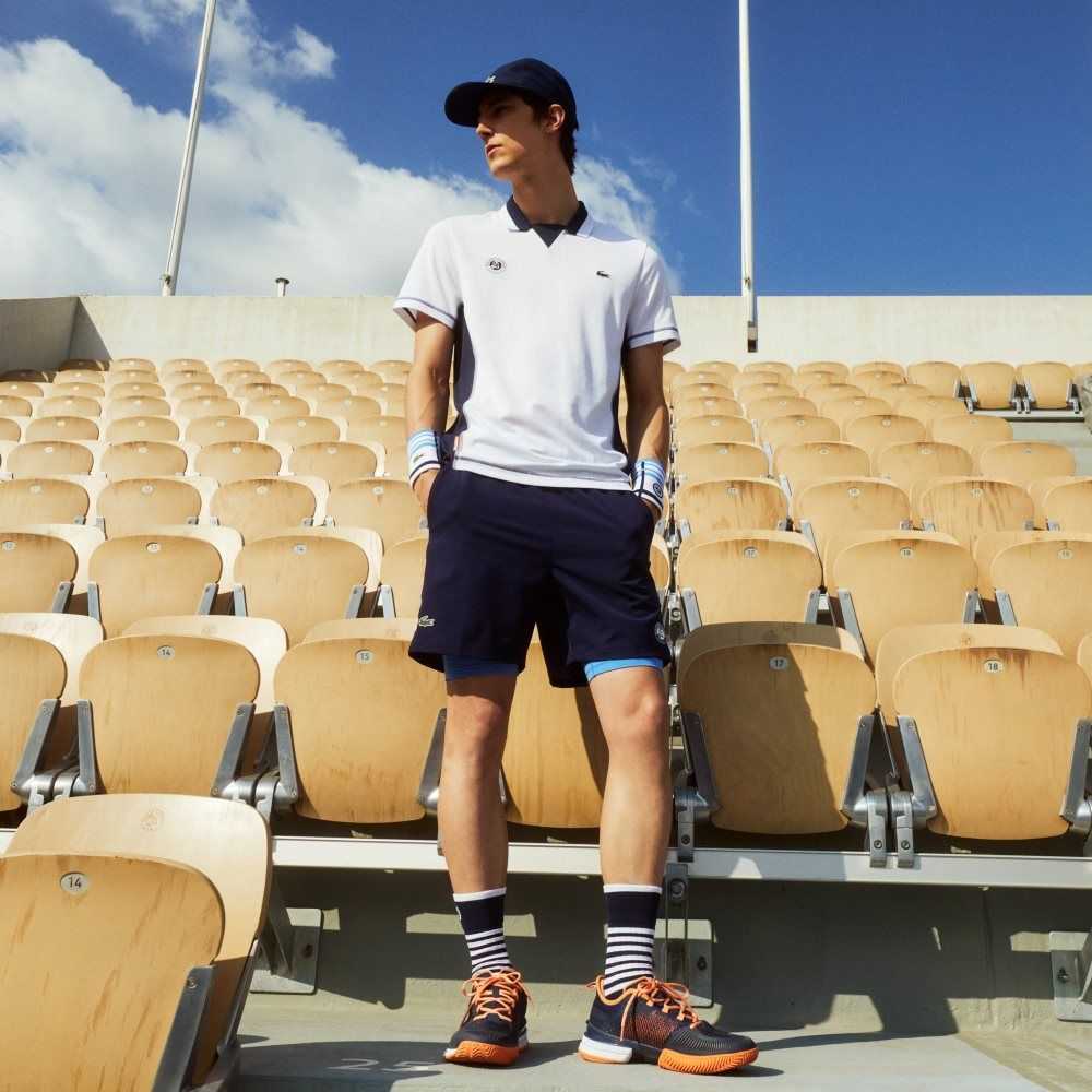 Lacoste SPORT Roland Garros Andas Light Marinblå Blå Blå Vita | NOMST-5924