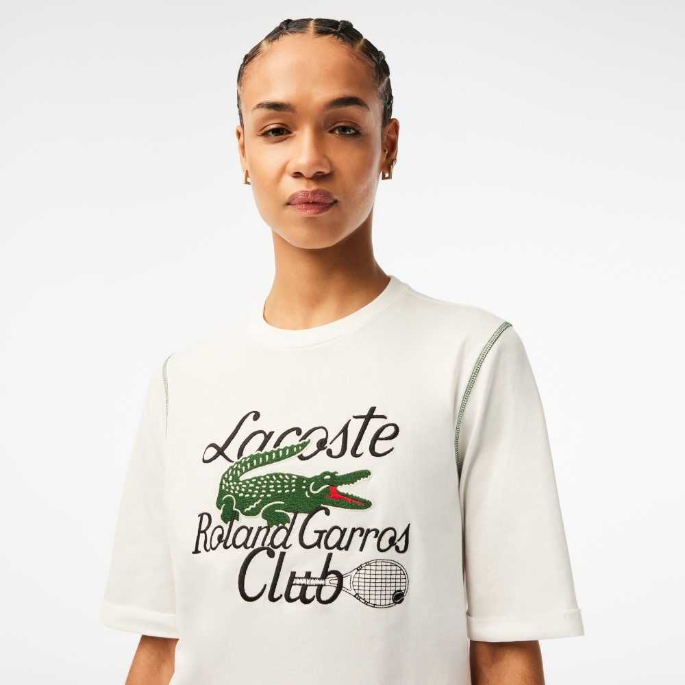 Lacoste SPORT Roland Garros Edition Heavy Jersey T-Shirt Vita | LXRCT-0296