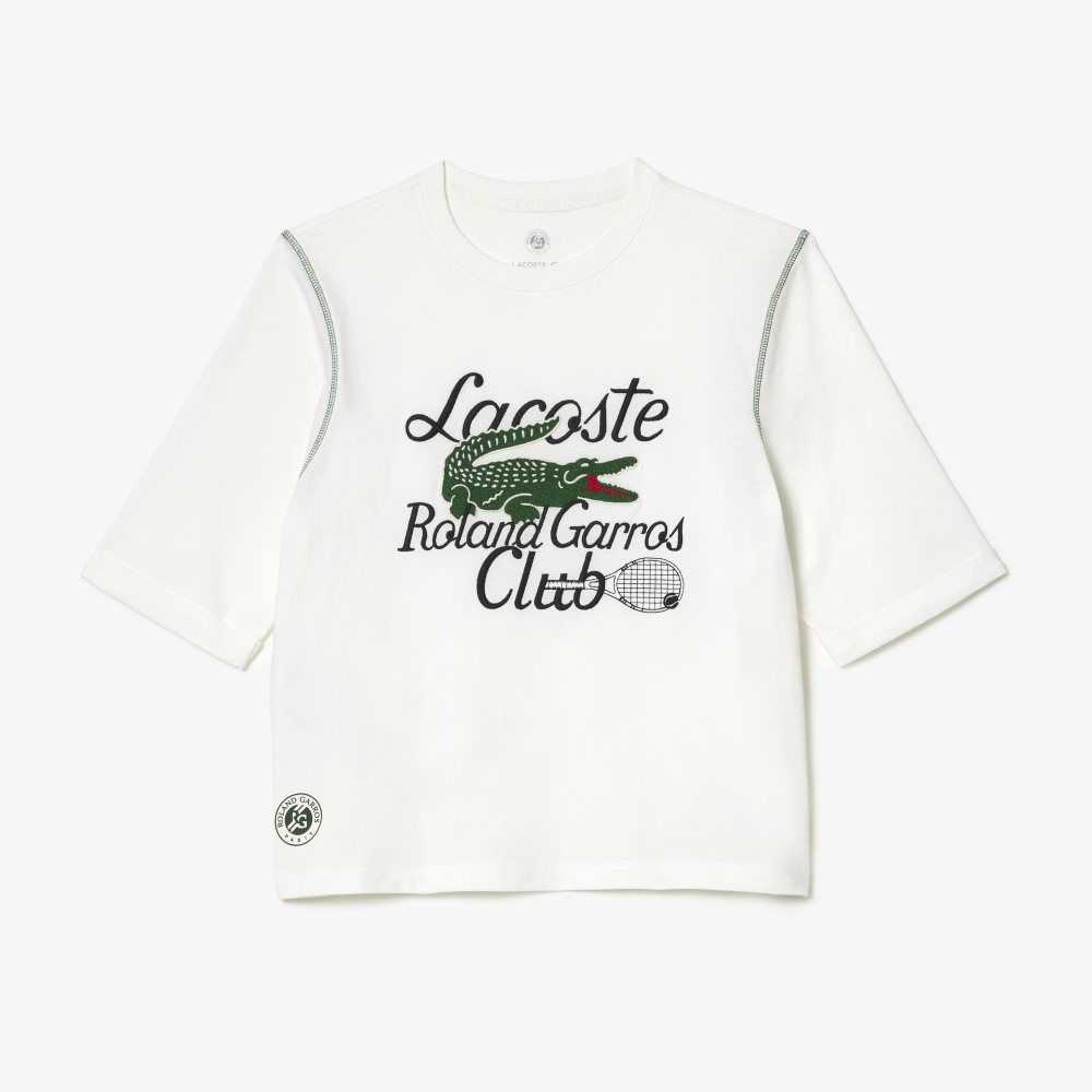 Lacoste SPORT Roland Garros Edition Heavy Jersey T-Shirt Vita | LXRCT-0296