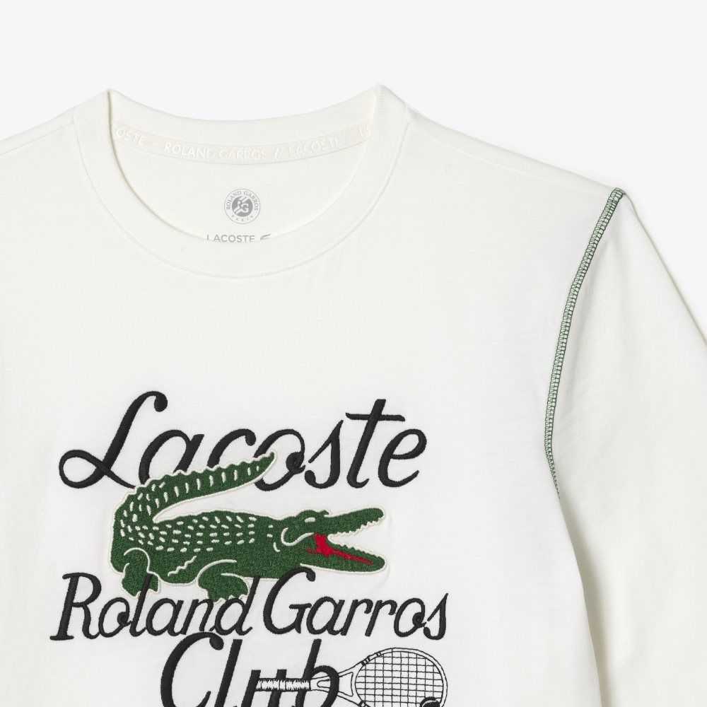 Lacoste SPORT Roland Garros Edition Heavy Jersey T-Shirt Vita | LXRCT-0296