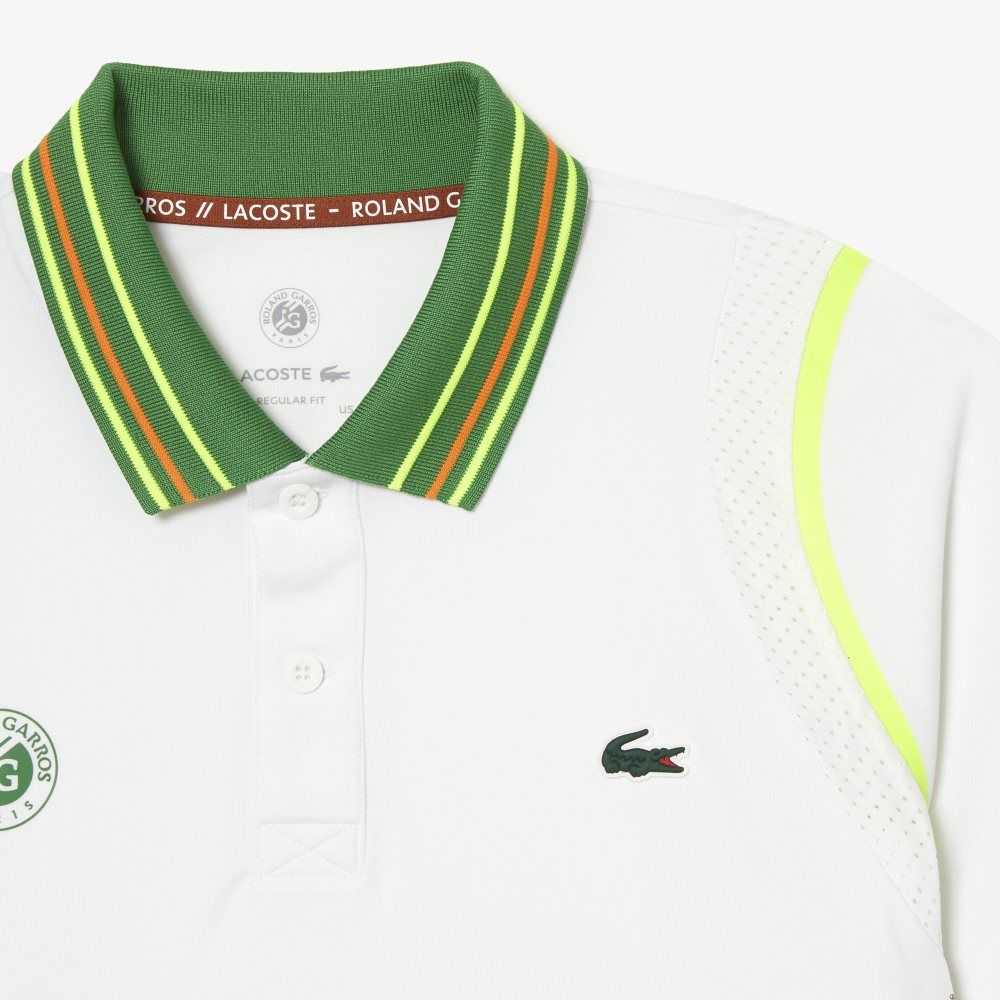 Lacoste SPORT Roland Garros Edition Ultra-Dry Two Tone Vita Gröna | HAOLY-3742