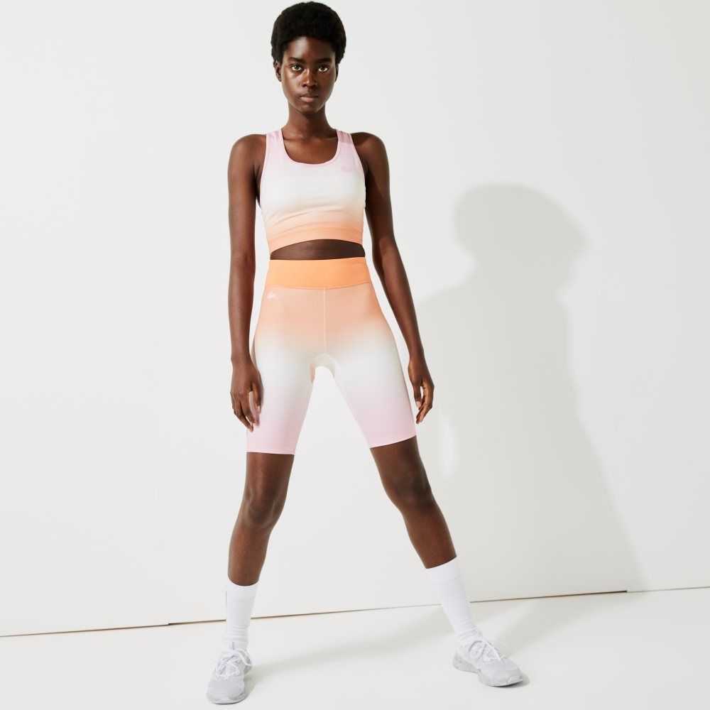 Lacoste SPORT Summer Pack Racer Back Sports Bra Rosa Vita Orange | ZBPHT-0456