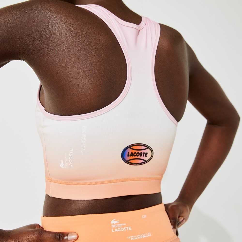 Lacoste SPORT Summer Pack Racer Back Sports Bra Rosa Vita Orange | ZBPHT-0456