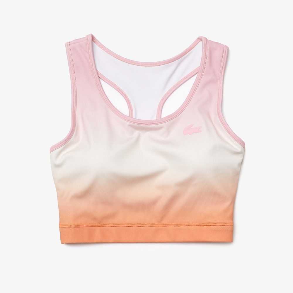 Lacoste SPORT Summer Pack Racer Back Sports Bra Rosa Vita Orange | ZBPHT-0456