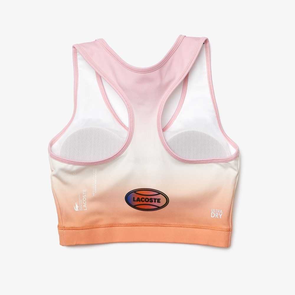 Lacoste SPORT Summer Pack Racer Back Sports Bra Rosa Vita Orange | ZBPHT-0456