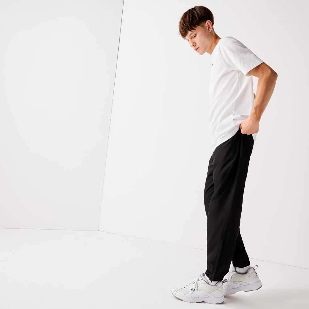 Lacoste SPORT Tennis Diamond Weave Taffeta Svarta | PRSJI-3697