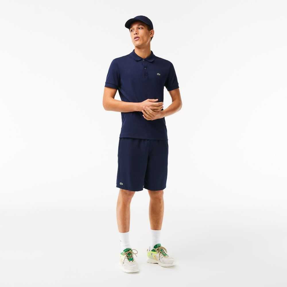 Lacoste SPORT Tennis Solid Diamond Weave Marinblå Blå | JKAYU-6427