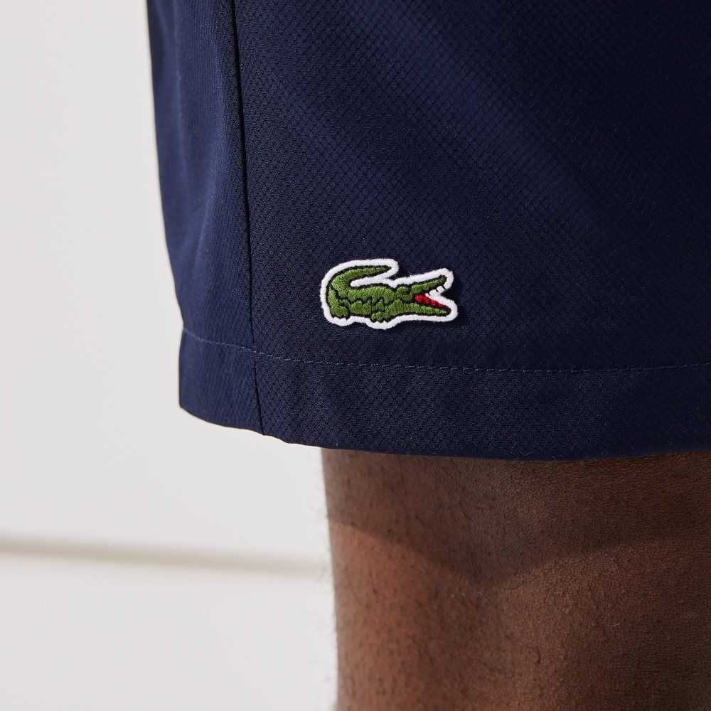 Lacoste SPORT Tennis Solid Diamond Weave Marinblå Blå | JKAYU-6427