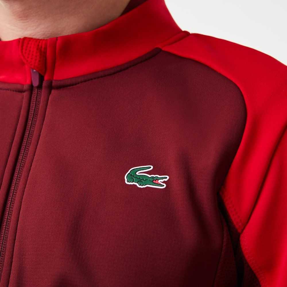 Lacoste SPORT Thermal Golf Jacket Vinröda Röda | MKHZJ-9043