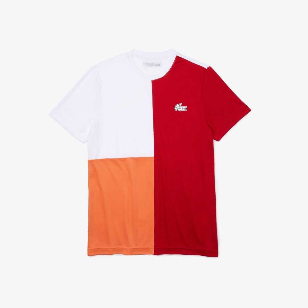 Lacoste SPORT Tricolor Andas Light Pique Röda Vita Orange Vita Svarta | EIGWH-6740