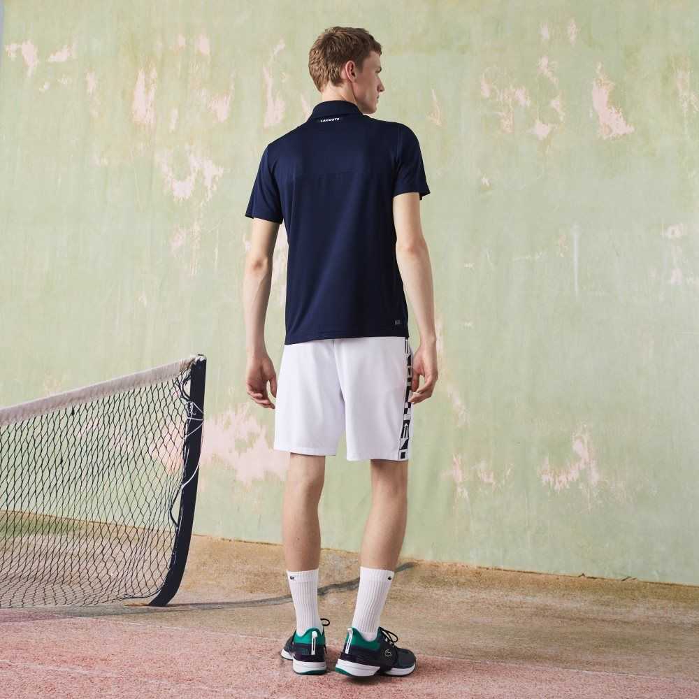 Lacoste SPORT Ultra-Dry Pique Tennis Marinblå Blå Lila Gröna | RPSUA-0746