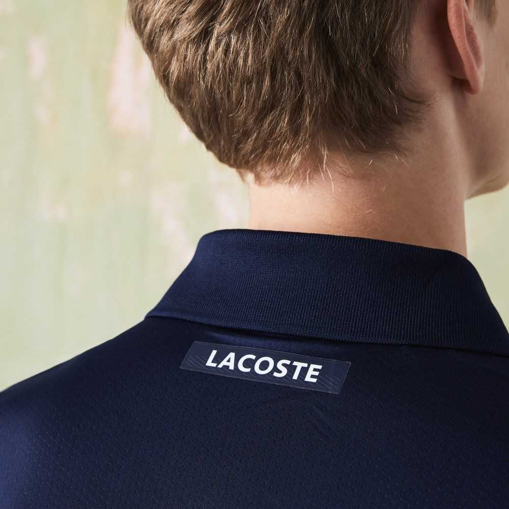 Lacoste SPORT Ultra-Dry Pique Tennis Marinblå Blå Lila Gröna | RPSUA-0746