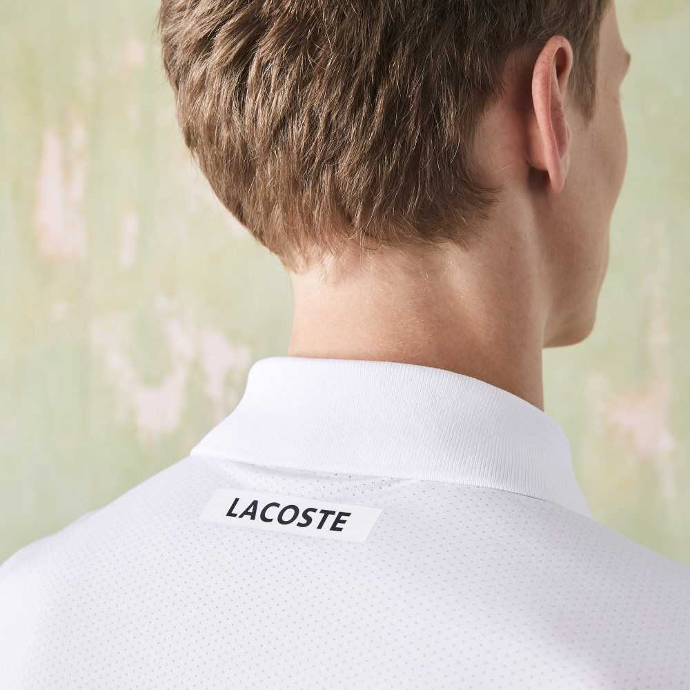 Lacoste SPORT Ultra-Dry Pique Tennis Vita Svarta Blå | DUWAI-7185