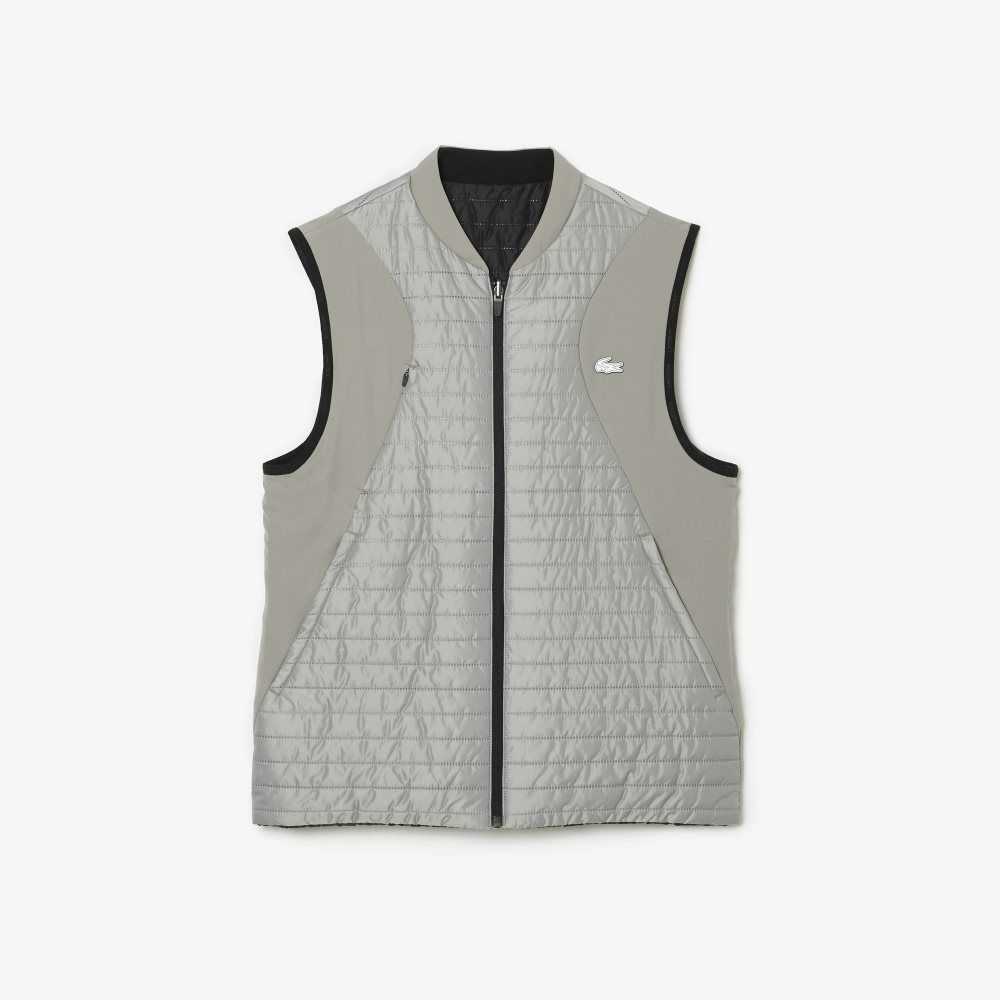 Lacoste SPORT Vadderad Reversible Vest Grå Svarta | EBGFS-5684