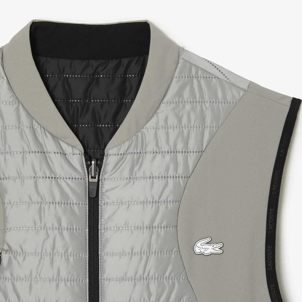 Lacoste SPORT Vadderad Reversible Vest Grå Svarta | EBGFS-5684