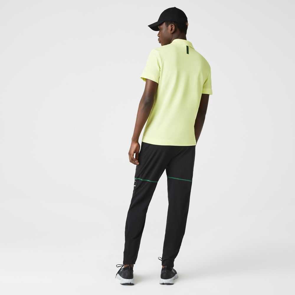 Lacoste SPORT Zip Pockets Tapered Tracksuit Svarta Vita | HECVT-7510