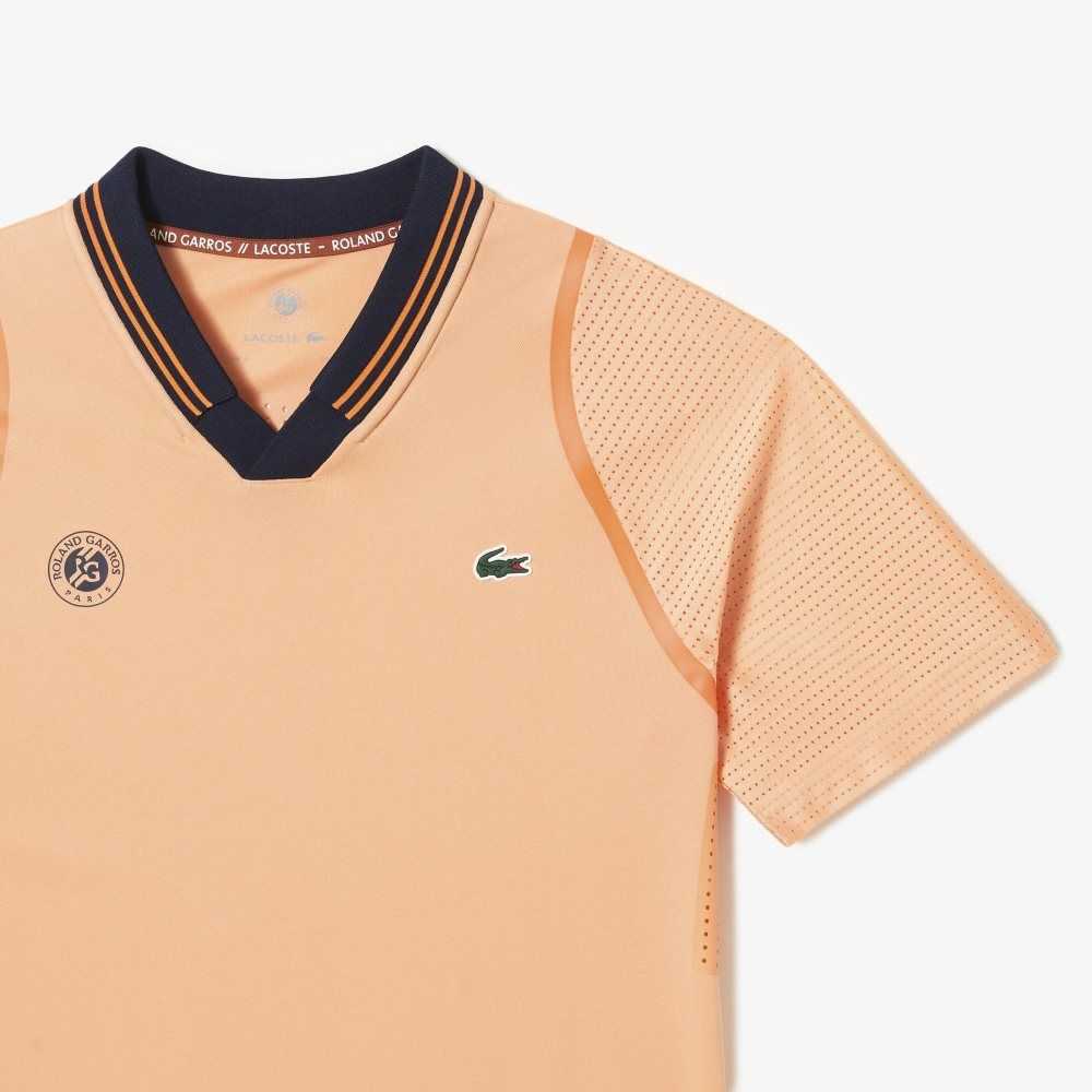 Lacoste SPORT x Daniil Medvedev Roland Garros Edition Team Leader Ljusorange Marinblå Blå | ADVSQ-1836